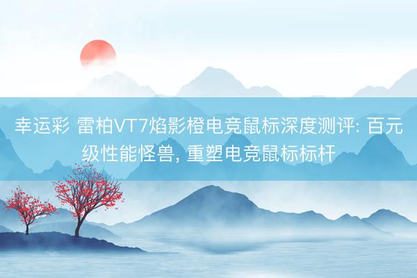 幸运彩 雷柏VT7焰影橙电竞鼠标深度测评: 百元级性能怪兽， 重塑电竞鼠标标杆